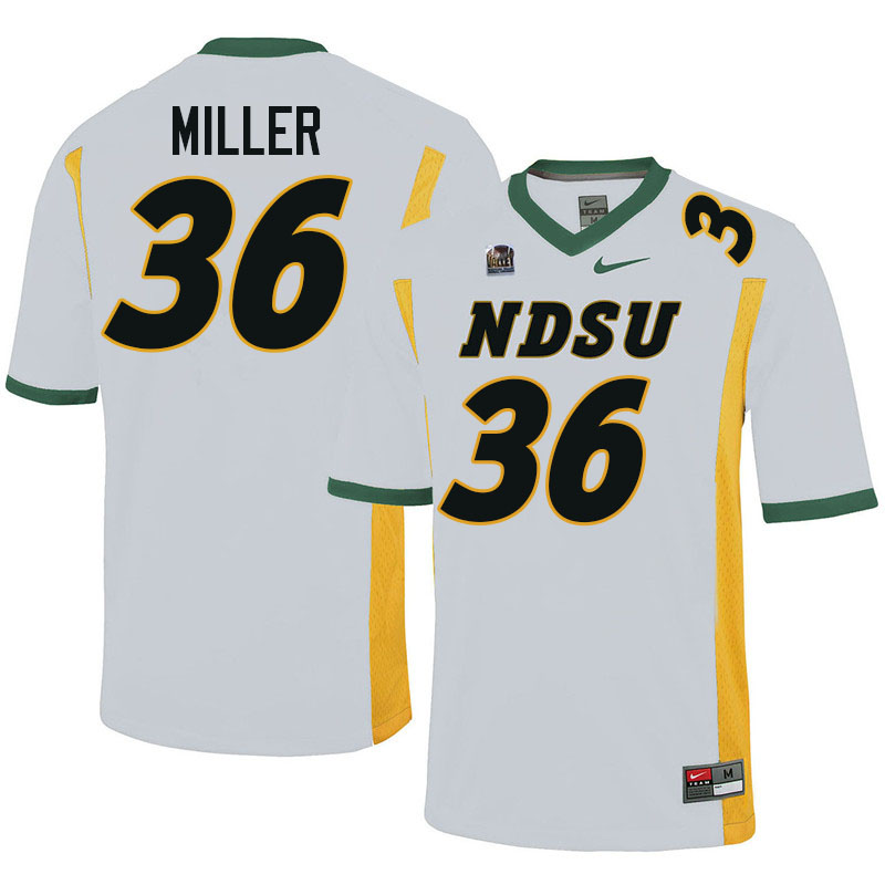North Dakota State Bison #36 McClain Miller College Football Jerseys Stitched-White